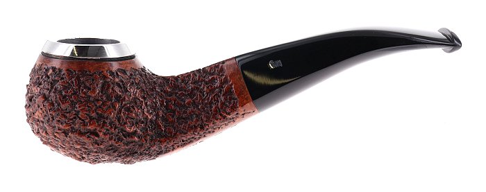 Pipa Ser Jacopo dalla Gemma DOMINA 2026 R1 D N° 24 rusticata marrone shape author semicurva parafiamma in argento Edizione Limitata Numerata