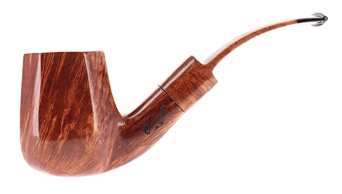 Pipa Amorelli BUSBY ** liscia marrone shape magnum bent panel brandy