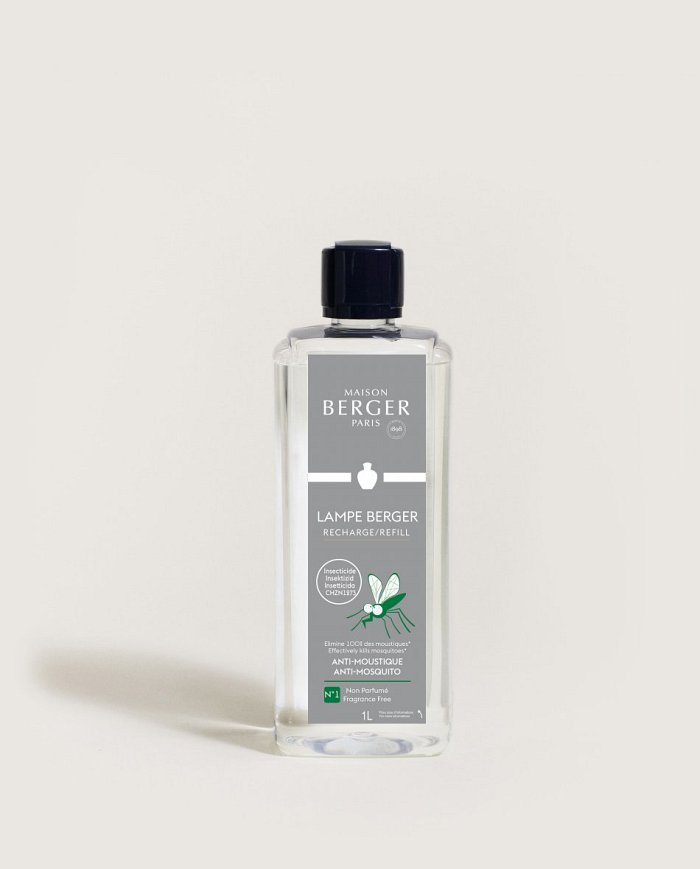Lampe Berger - ANTI ZANZARE (Anti Mosquito) Neutro Senza Profumo 1Litro (Ricarica per Lampe)
