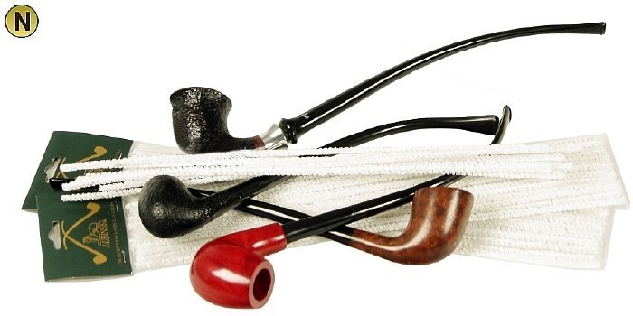 Lubinski Scovolini Bianchi ExtraLunghi Churchwarden con Filo in Acciaio - Busta da 25 pezzi