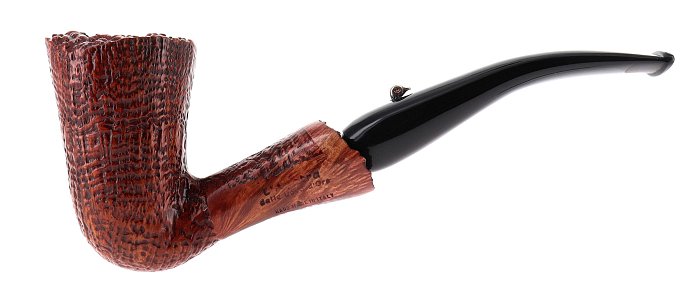 Pipa L'Anatra dalle Uova d'Oro SABBIATA marrone shape chimney dublin barktop semicurva