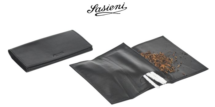 Sasieni - PortaTabacco Nappa Grande con Accessori - Nero