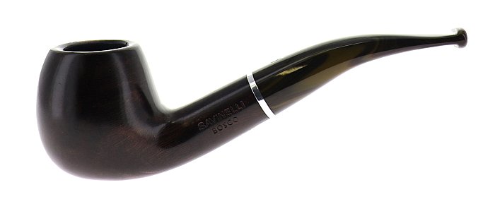 Pipa Savinelli Bosco 626 liscia, marrone scuro, shape Apple curva, filtro 9mm