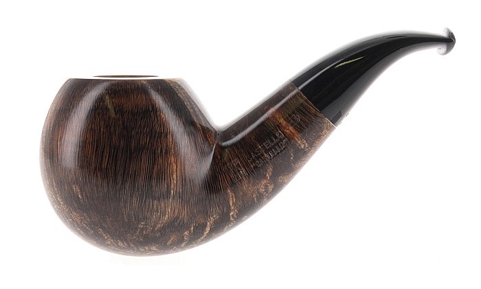 Pipa Castello "CASTELLO" KKKK liscia marrone shape chubby half bent apple