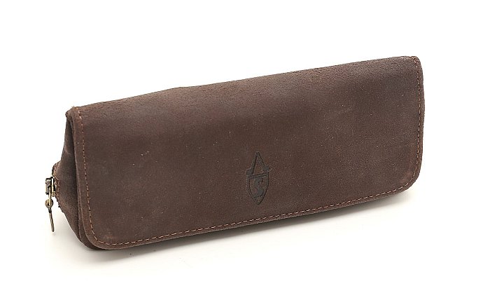 Savinelli - Borsa in pelle scamosciata MARRONE per pipa e tabacco