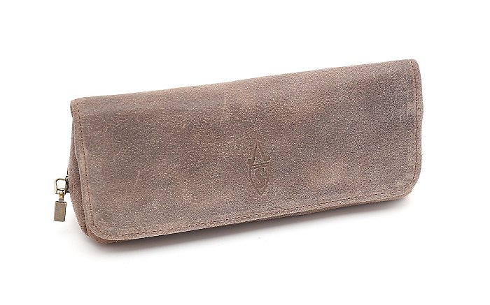 Savinelli - Borsa in pelle scamosciata TORTORA per pipa e tabacco