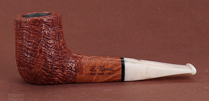 Pipa Luigi Viprati Sabbiata chiara shape stand up billiard bocchino bianco