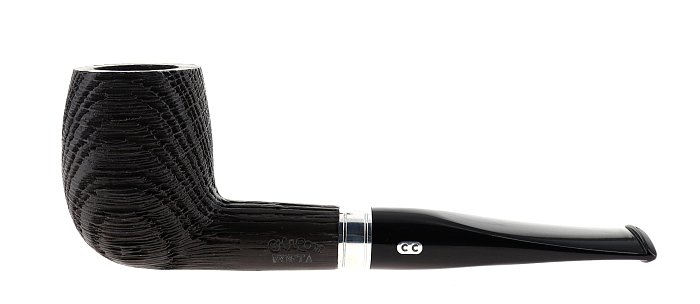 Pipa Chacom 186 Morta Bog Oak shape billiard vera in argento