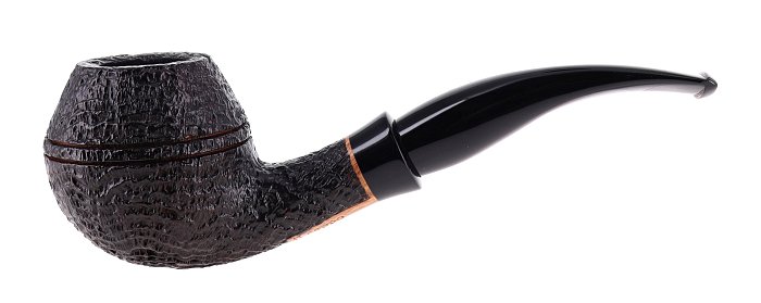 Pipa Il Ceppo GRUPPO 1 sabbiata nera  shape half bent rhodesian 9mm