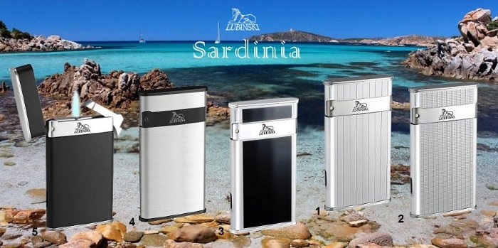 Lubinski - Accendino SARDINIA Metallo satinato Jet Flame