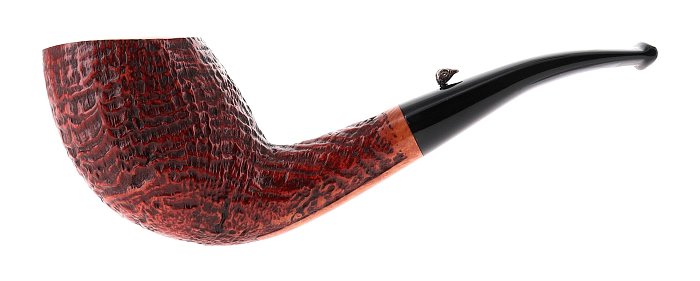 Pipa L'Anatra dalle Uova d'Oro SABBIATA marrone shape freehand horn