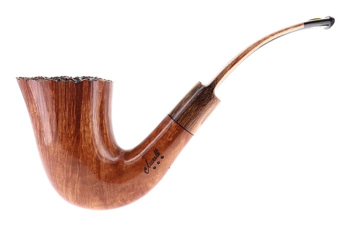 Pipa Amorelli *** 3 STELLE BUSBY liscia marroen shape magnum bent dublin barktop 9mm