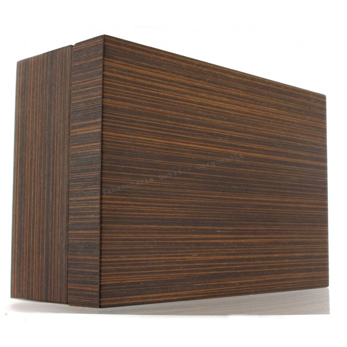 Gentili - Humidor Scatola Umidificata Zebrano Naturale per 30 Sigari o 40 Toscani