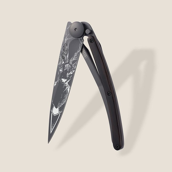 Deejo - Coltello 37G Cerf - Legno di Ebano