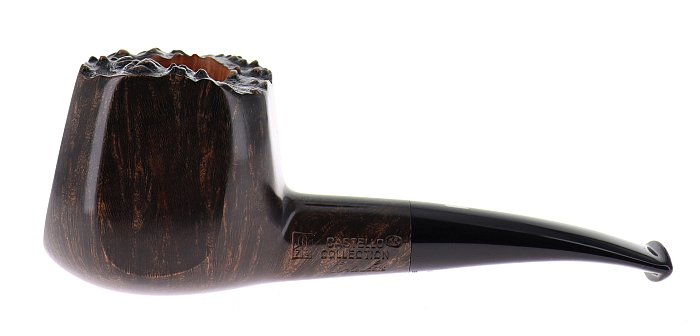 Pipa Castello COLLECTION KKK liscia marrone shape 55 panel chubby squat pot barktop