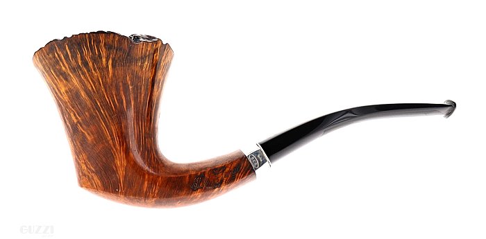 Pipa DI GANGI GRADO 2 liscia marrone shape freehand dublin barktop vera in argento