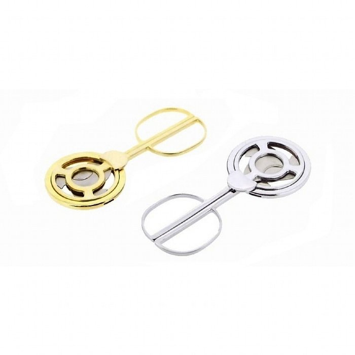 Lubinski - Taglia Sigari - Forbice Metallo TRIPLE Dorata con 3 Lame - Scatola Regalo