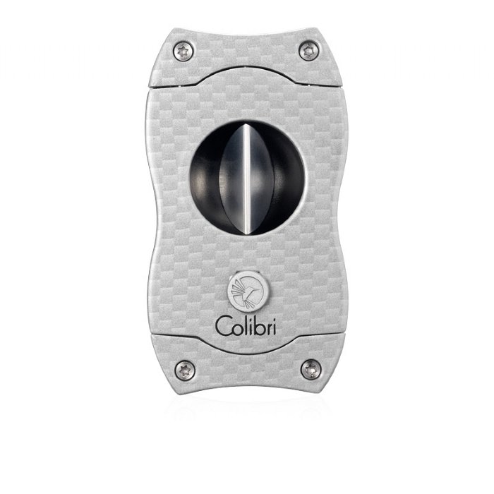 Colibri - Taglia Sigari - V-Cut CARBON FIBER ARGENTO - RING 64