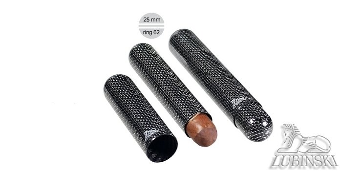 Lubinski - Portasigari 1 DoubleToro in Fibra Carbonio Silver