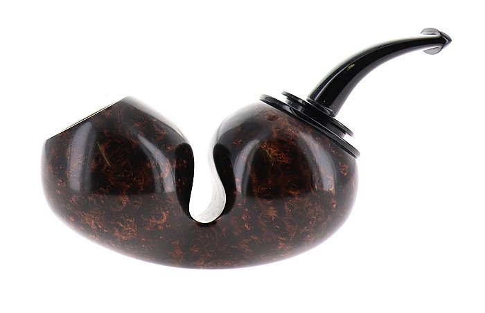 Pipa Mimmo Provenzano GRADO C BEE REVERSE CALABASH liscia marrone shape freehand