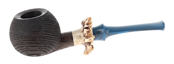Pipa BRENTEGANI MORTA BOG OAK shape prince semicurva vera in corno di capriolo