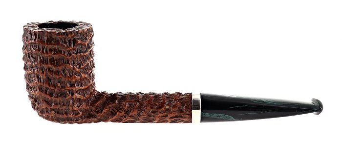 Pipa Sesa *** rusticata fake sabbiata shape billiard con vera in argento