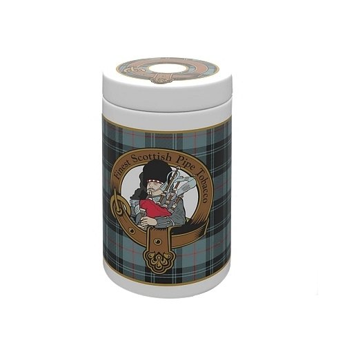 Lubinski - Vaso Porta Tabacco Scottish Tobacco in Ceramica Grey - Umidificato