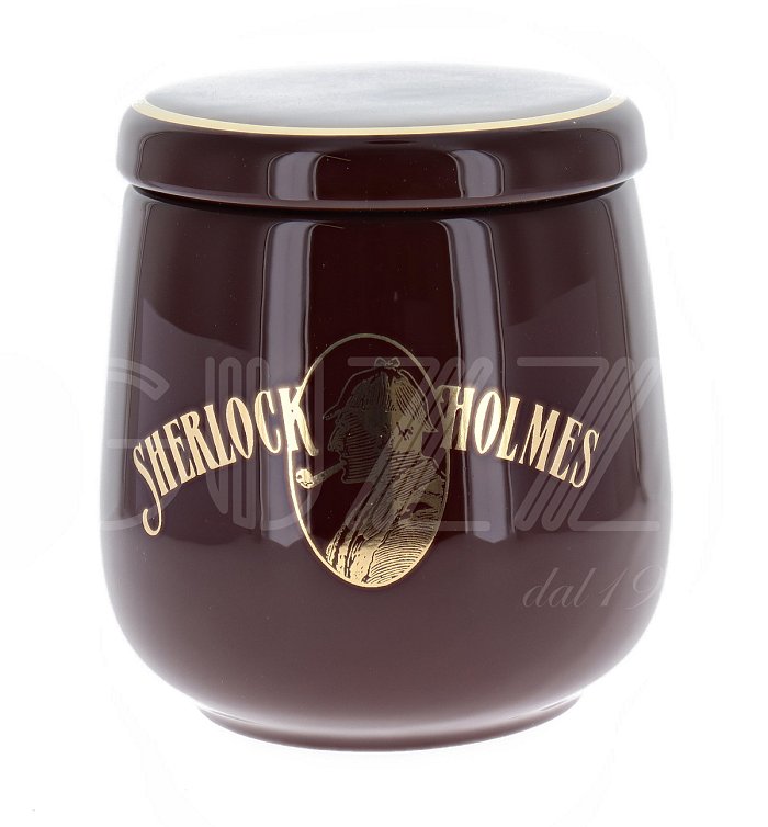 Lubinski - Vaso Porta Tabacco CLASSIC in Ceramica Marrone - Umidificato