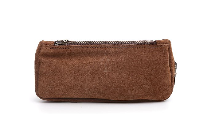 Savinelli - Astuccio Pipa e Tabacco in Pelle Scamosciata MARRONE