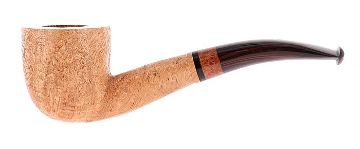 Pipa BACIGALUPI 2 VELE sabbiata naturale shape pot semicurva foratura centrale