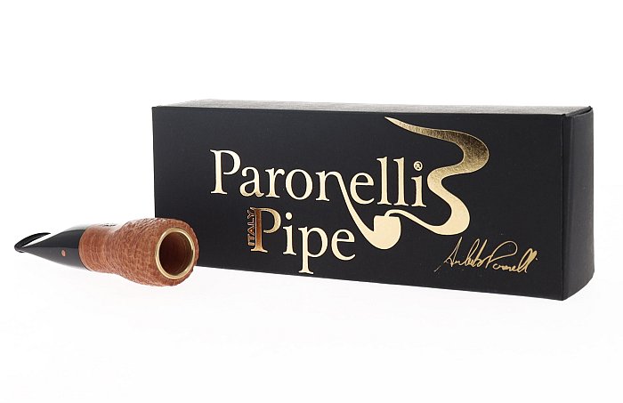 Pipa Paronelli Spinnline Calabash Reverse - SABBIATO naturale con Bocchino Nero