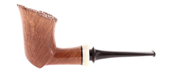 Pipa Damini liscia chiara shape "giraffa" freehand chimney barktop