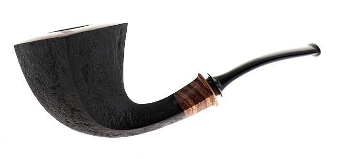 Pipa Piero Vitale 1 LUNA liscia marrone shape freehand panel dublin