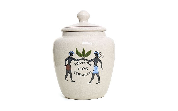 Savinelli - Vaso Porta Tabacco Grande TOBAGO Donne in Ceramica Decorata - Umidificato