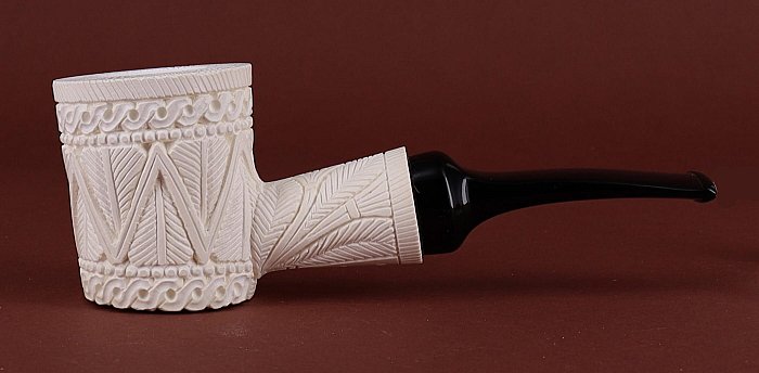 Pipa in Schiuma di mare Altinay decorata shape cherrywood poker