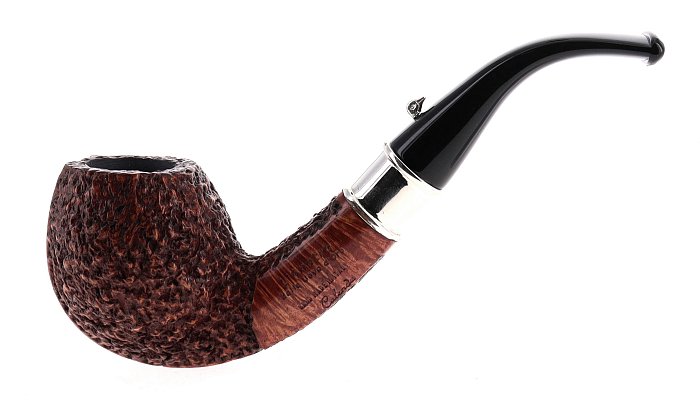Pipa L'Anatra dalle Uova d'Oro CALENDA 2025 liscia rusticata  shape frehand half bent apple vera in argento