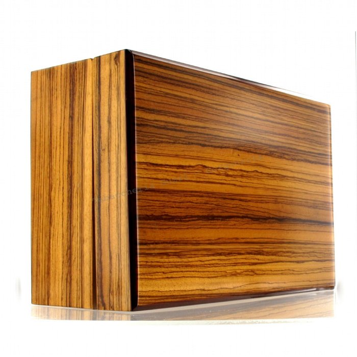 Gentili - Humidor Scatola Umidificata Zebrano Naturale per 30 Sigari o 40 Toscani