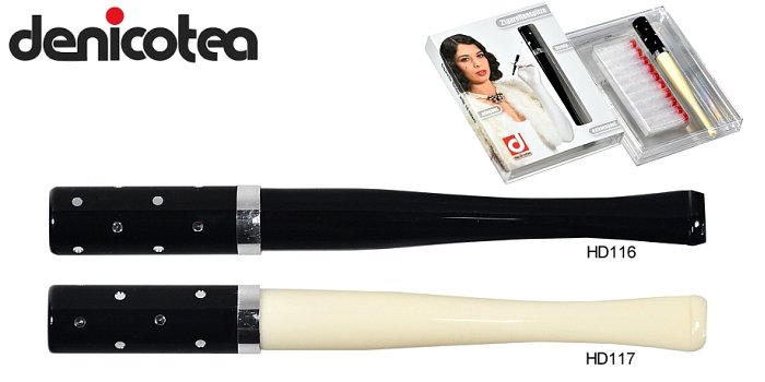 Denicotea - Bocchino Star Nero con Filtro 9mm per Sigaretta