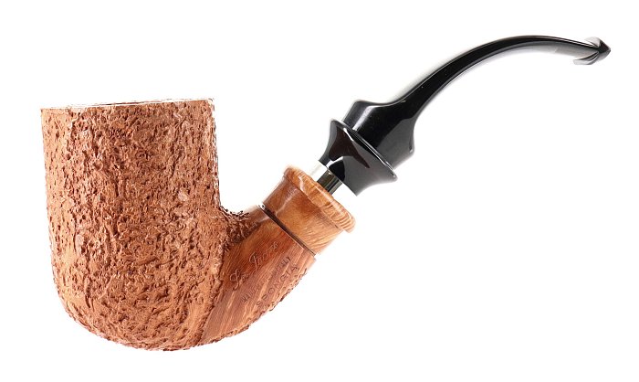 Pipa Ser Jacopo dalla Gemma R2 SPONGIA B DELECTA rusticata shape bent billiard 9mm