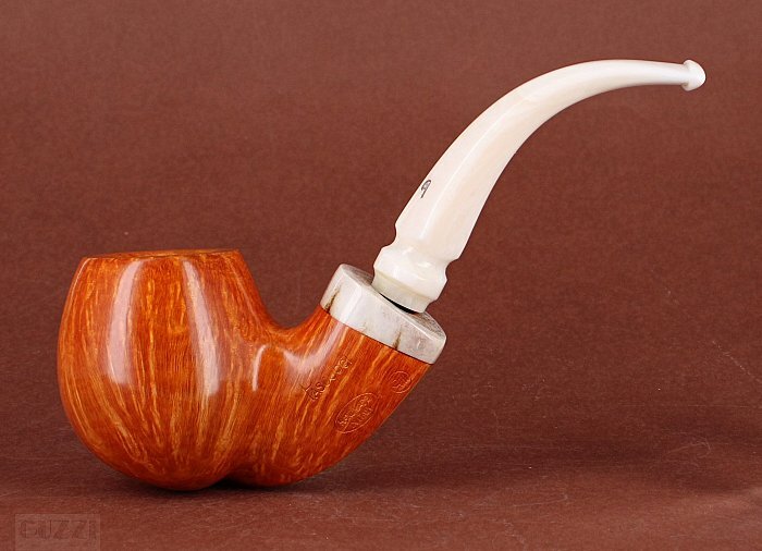 Pipa Pascucci P3 liscia chiara fiammata shape full bent apple vera in corno
