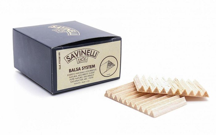 Savinelli - Scatola da 100 Filtri in Balsa per Pipa da 6mm