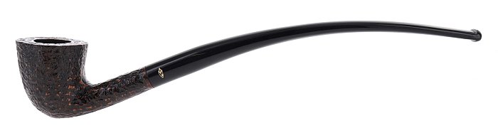 Pipa Savinelli Churchwarden 921, Rusticata Brownblast, shape Dublin curva, filtro 6mm