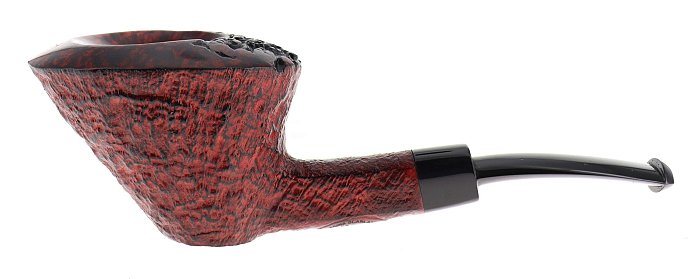 Pipa REGINA SCARLATTA SABBIATA red black contrast shape stand up freehand