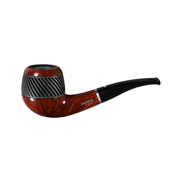 Pipa Vauen - Edgar - Liscia Semicurva - Marrone - Filtro 9mm