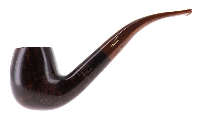 Pipa Savinelli TUNDRA 602 liscia marrone shape bent, filtro 6mm