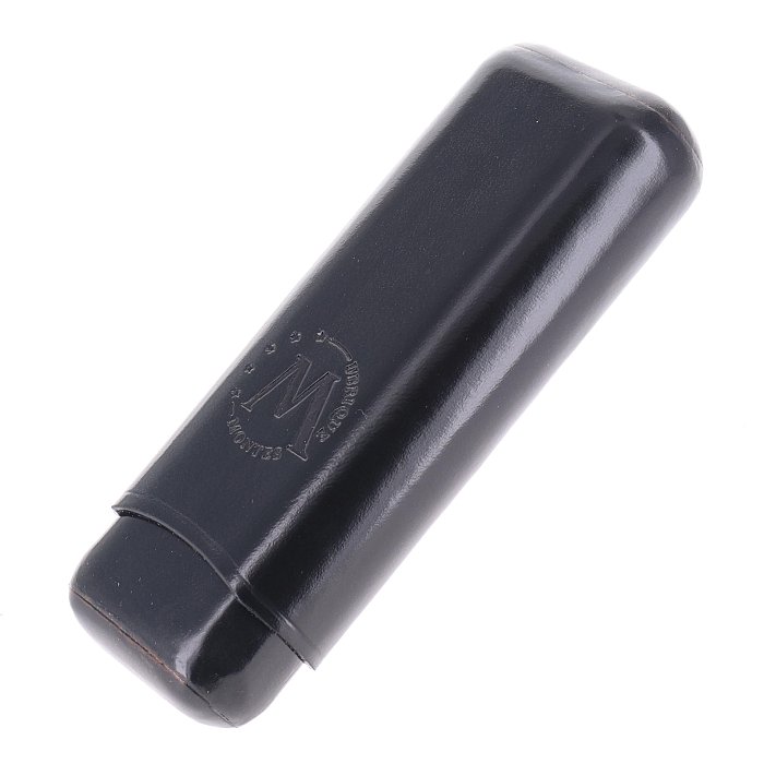 Lubinski - Porta Sigari Montes liscio in Cuoio  - 2 Robusto - Nero