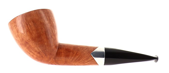 Pipa BACIGALUPI 4 VELE liscia chiara shape magnum canted dublin con vera in argento foratura centrale
