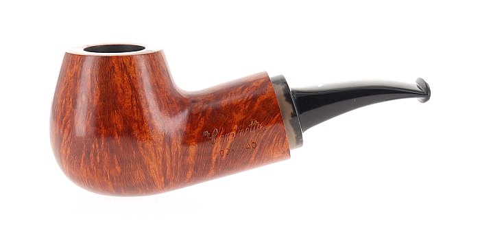 Pipa Caminetto 00.40 REVERSE CALABASH liscia marrone shape chubby brandy semicurva