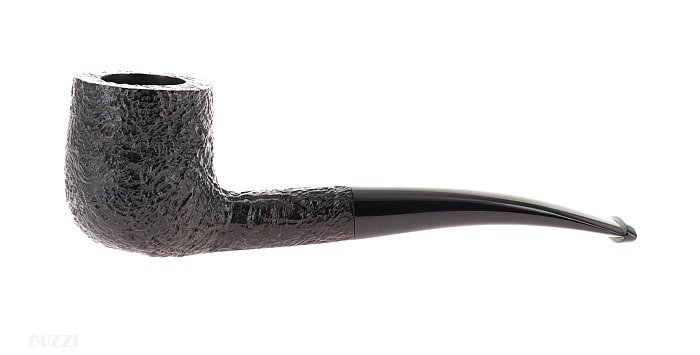Pipa Dunhill SHELL BRIAR 5406 sabbiata nera shape billiard semicurva