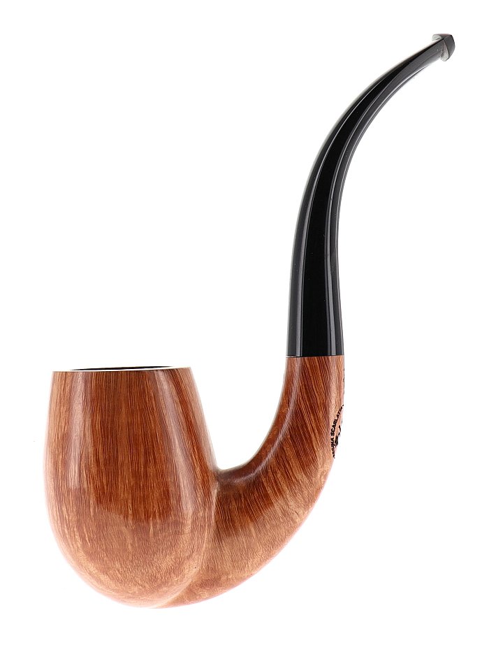 Pipa REGINA SCARLATTA 4 CORONE liscia naturale shape full bent billiard foro in curva